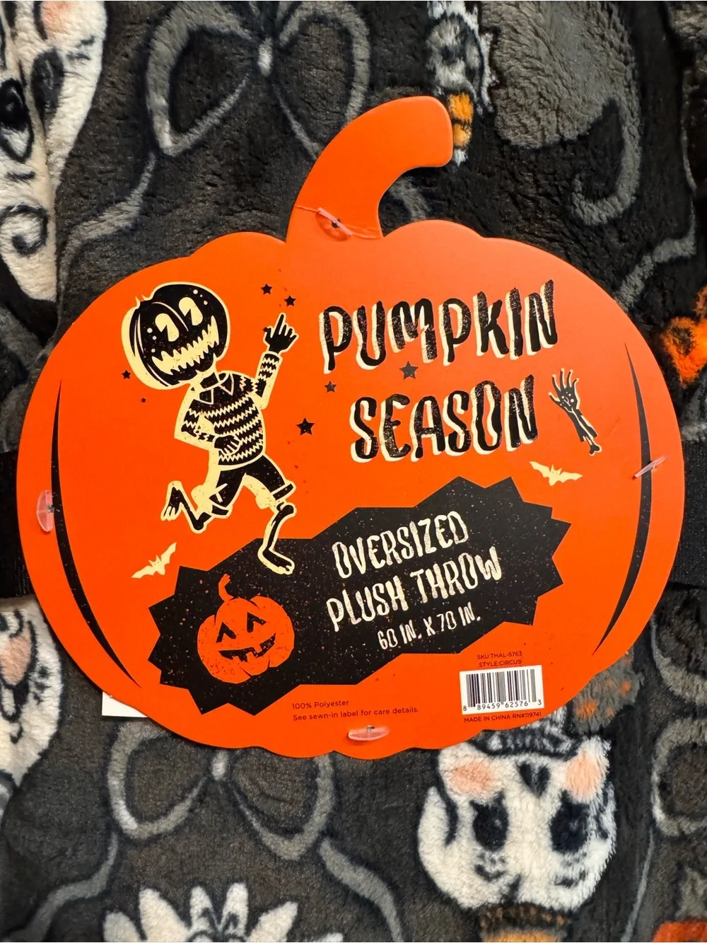 Halloween Pumpkin Season Oversized Plush Throw